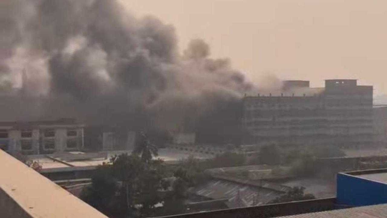 হাজারীবাগ বাজারে ট্যানারি গোডাউনে আগুন